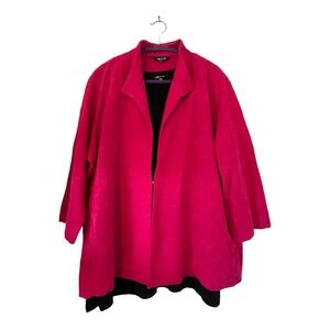 Misook | Fuchsia Pink Sweater Blazer & Black Shell